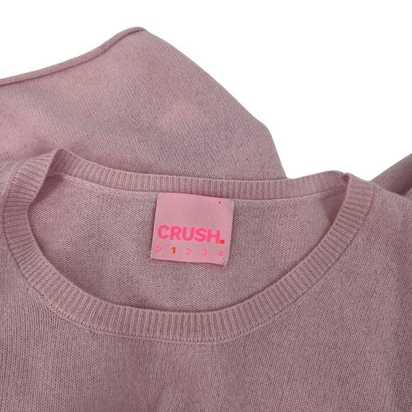 CRUSH. Cashmere Pullover Sweater Crew Neck Light Pink Small 1 - Picture 5 of 7